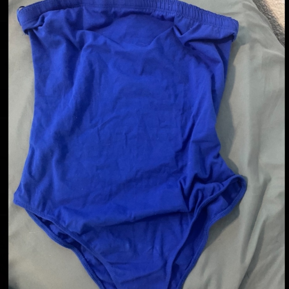 blue strapless bodysuit💎